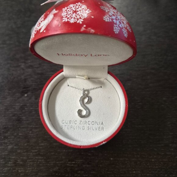 Holiday Lane Cubic Zirconia Infinity Pendant Necklace in Sterling Silver - Picture 3 of 4